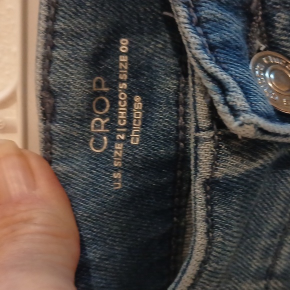 Chico's Blue Cropped Jeans US Size 2 - Picture 2 of 7